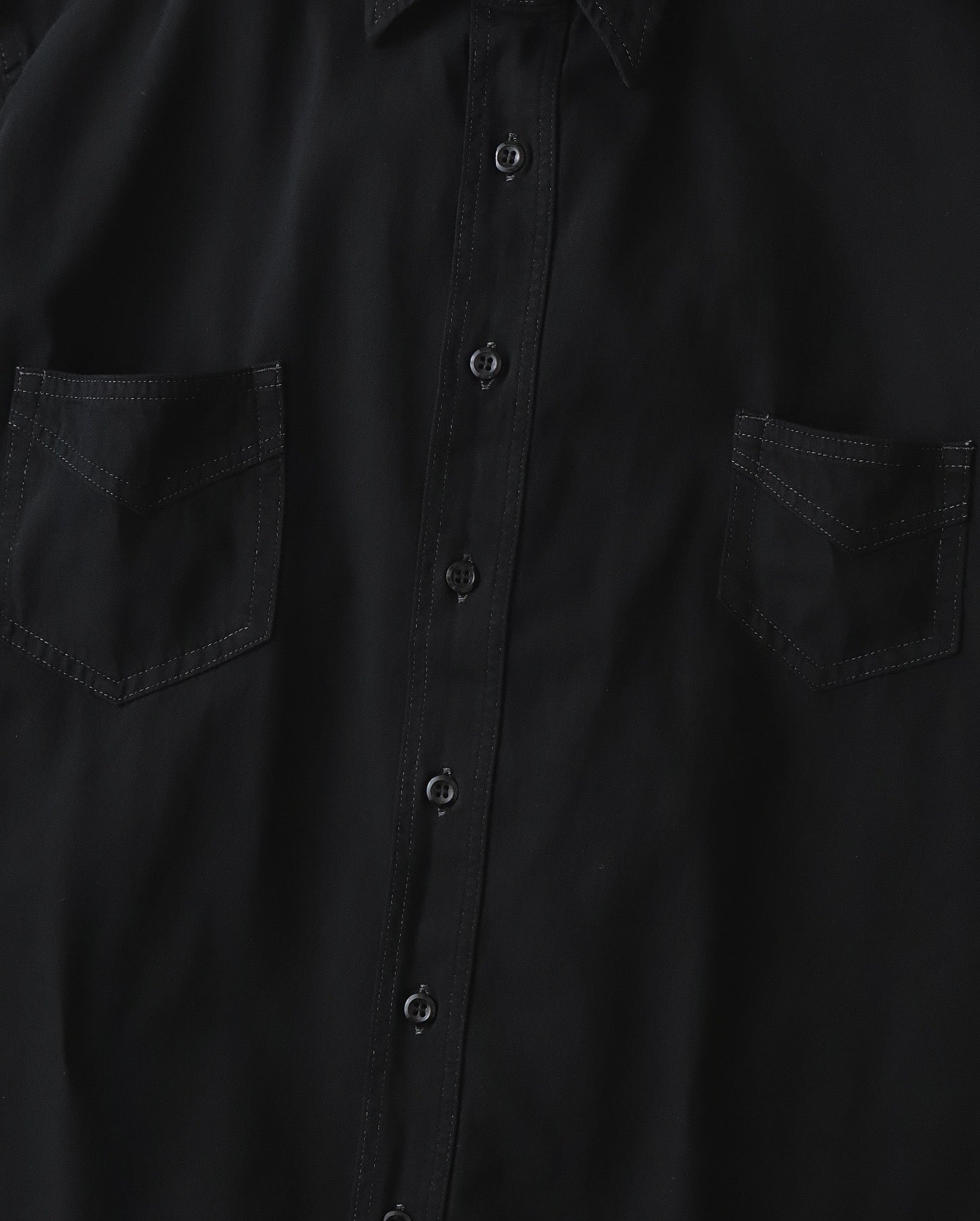 BLACK DYED DENIM SHIRT