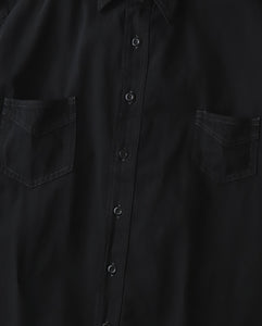 BLACK DYED DENIM SHIRT