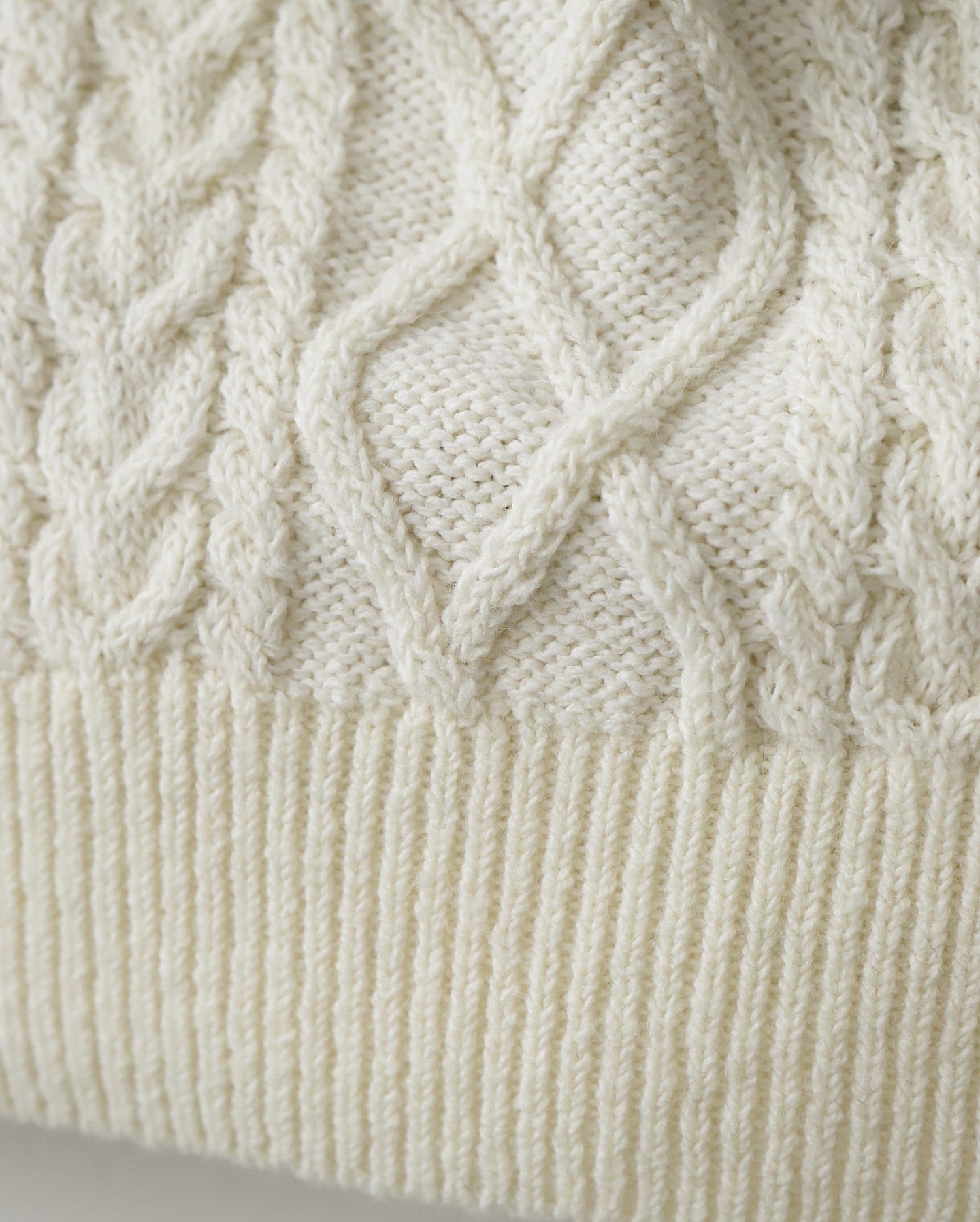 SHETLAND WOOL x SOLOTEX® TECH FISHERMAN SWEATER