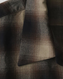 SUPER 120’S WOOL CHECK OPEN SHIRT