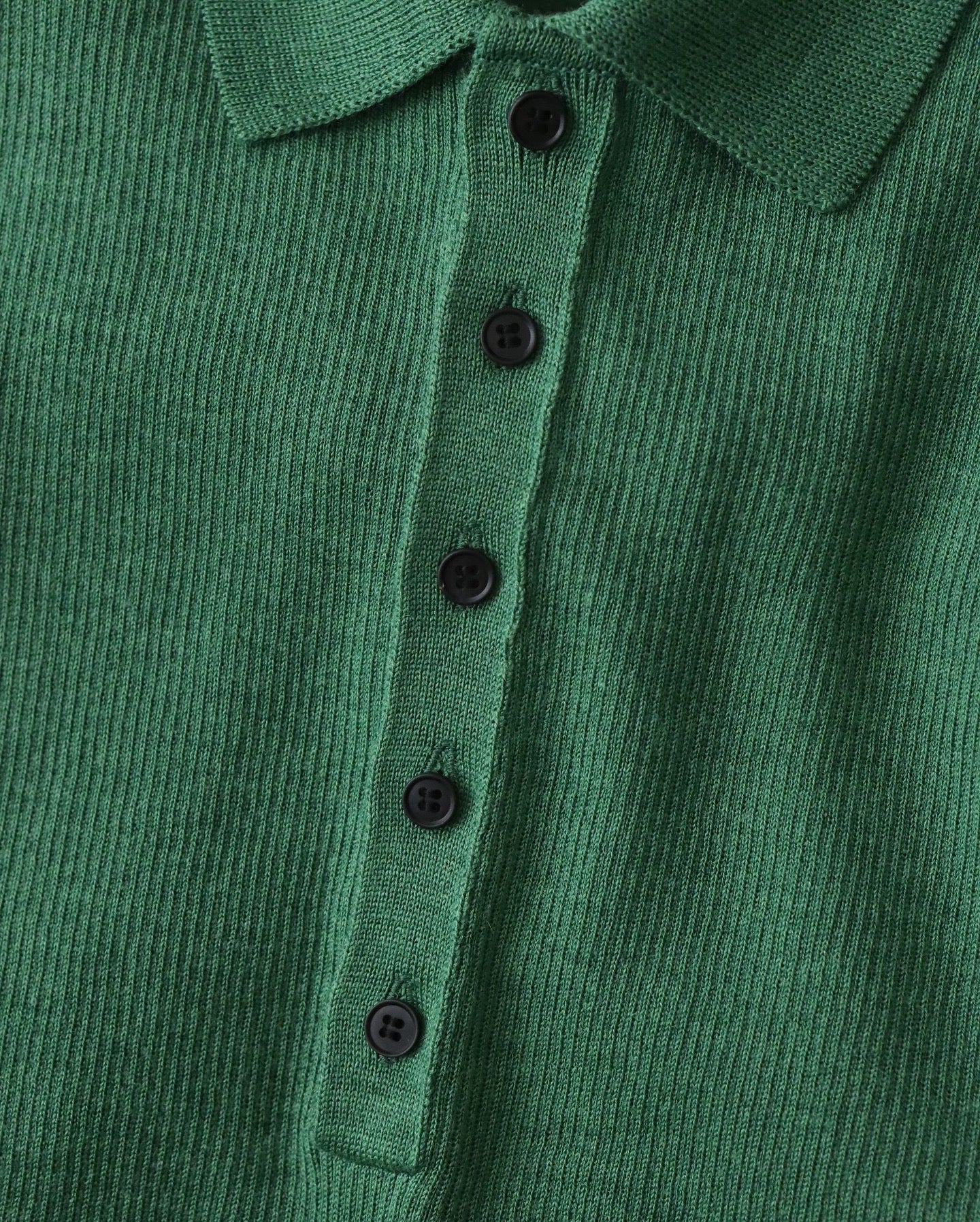 RAMIE WOOL RIB | RIB POLO SWEATER（WOMEN）