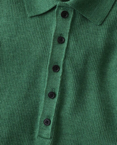 RAMIE WOOL RIB | RIB POLO SWEATER（WOMEN）