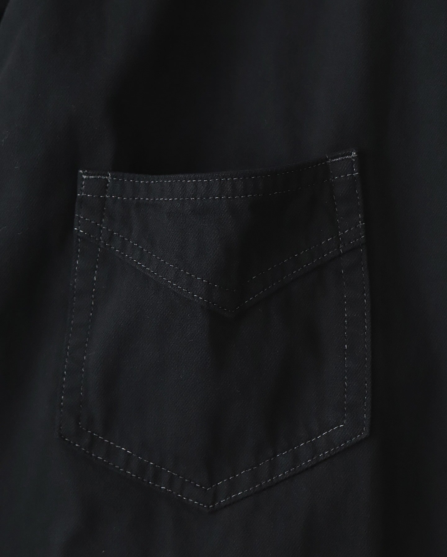 BLACK DYED DENIM SHIRT