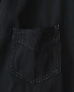 BLACK DYED DENIM SHIRT