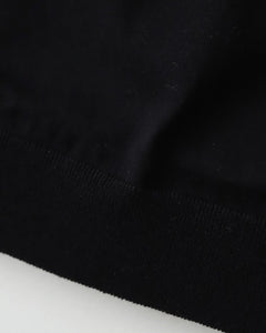 COTTON WASHI KNIT HALF SLEEVE POLO SWEATER
