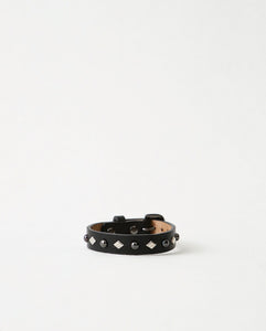 WACKO MARIA WOLF'S HEAD / STUDS LEATHER WRIST BAND（15mm）L – NCNR