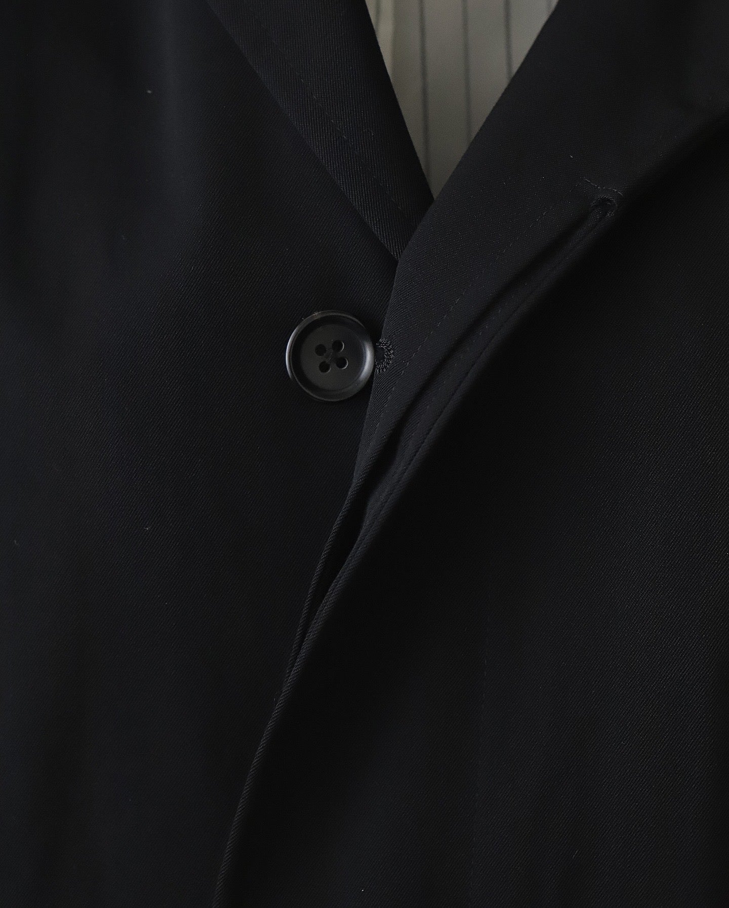 FULLED WOOL GABARDINE OVERSIZED BAL COLLAR COAT