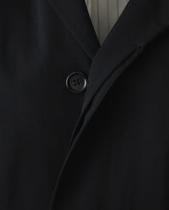FULLED WOOL GABARDINE OVERSIZED BAL COLLAR COAT