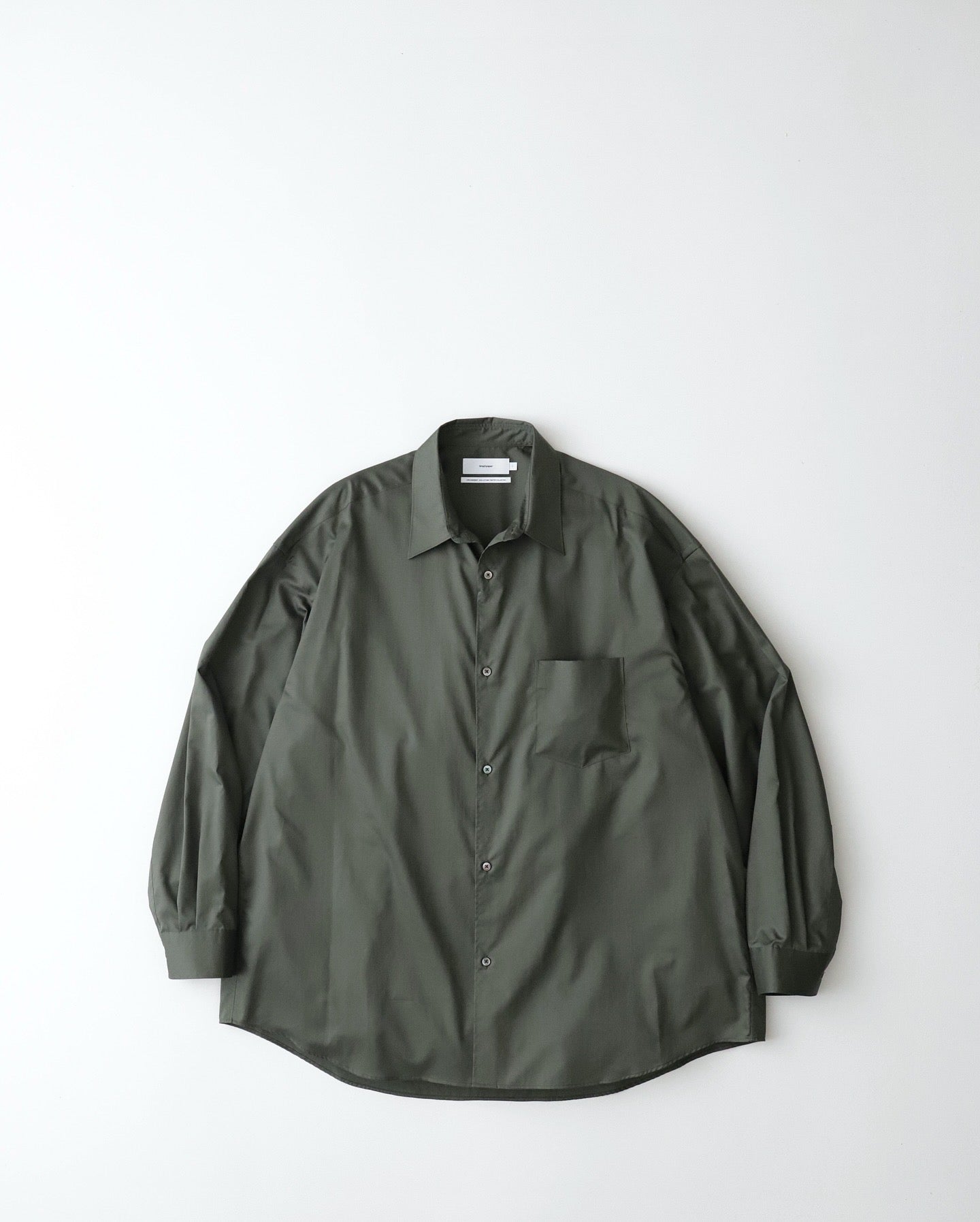 SILICON POPLIN OVERSIZED REGULAR COLLAR SHIRT
