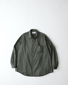 SILICON POPLIN OVERSIZED REGULAR COLLAR SHIRT