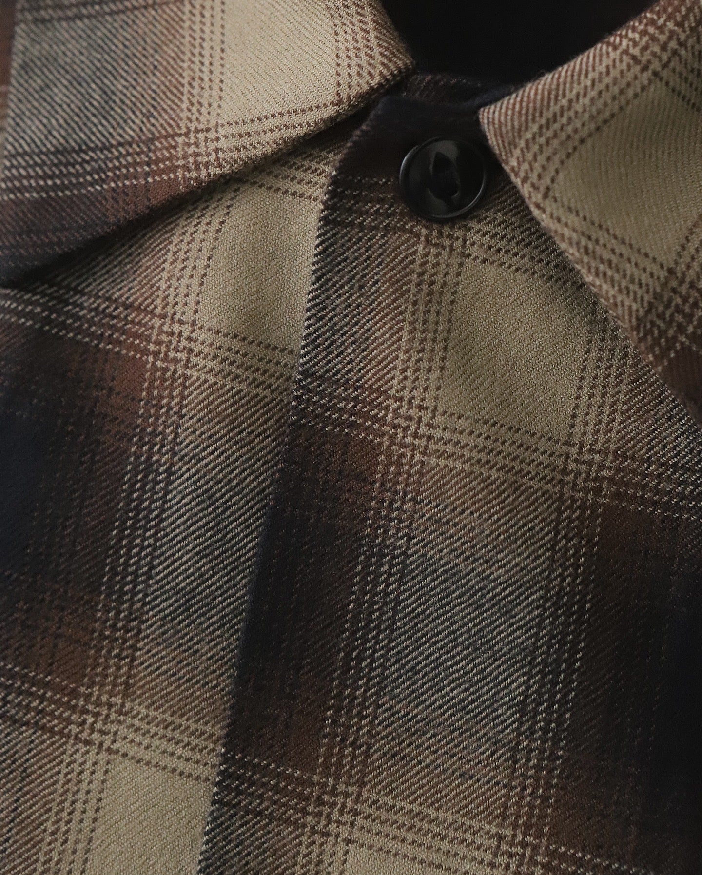 SUPER 120’S WOOL CHECK OPEN SHIRT