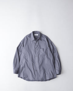 SILICON POPLIN OVERSIZED REGULAR COLLAR SHIRT