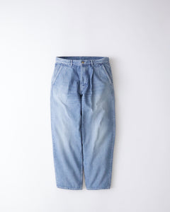 SELVAGE DENIM TWO TUCK TAPERED PANTS