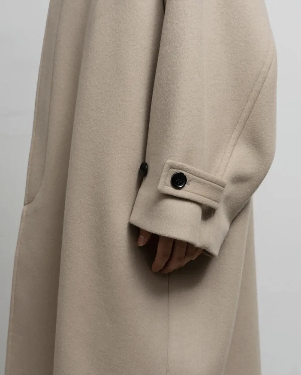 LIGHT MELTON OVERSIZED COAT