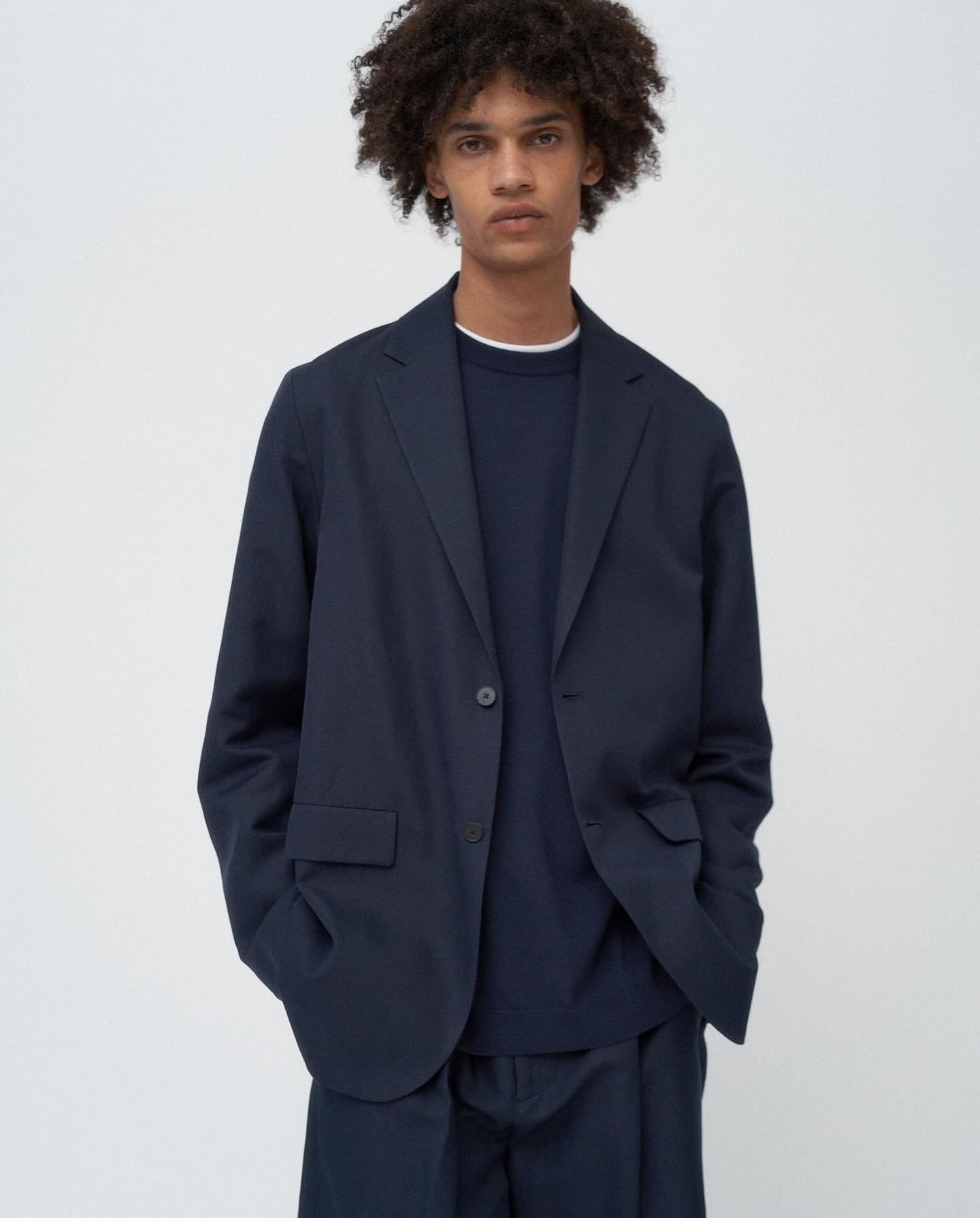 SILK WASHI TWILL TAILORED JACKET