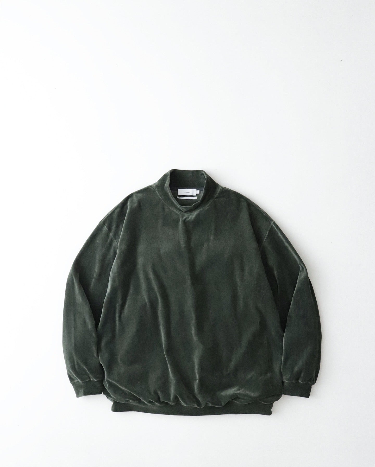 COMPACT VELOUR MOCK NECK