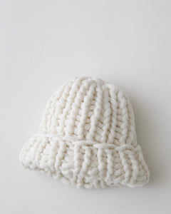 MERINO WOOL HAND-KNITTED BONNET