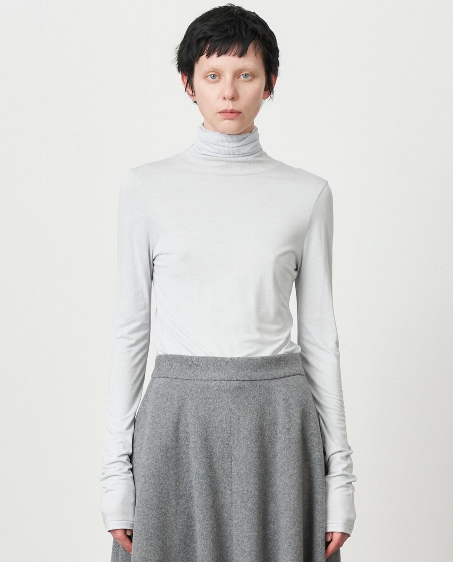 MODAL SILK JERSEY TURTLENECK