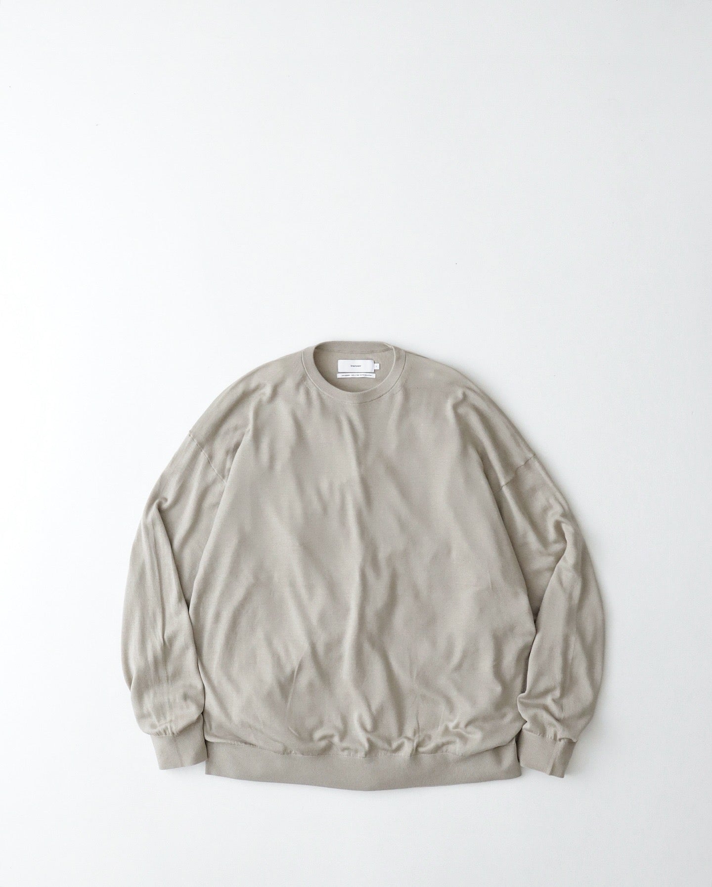 HIGH GAUGE L/S OVERSIZED CREW NECK KNIT