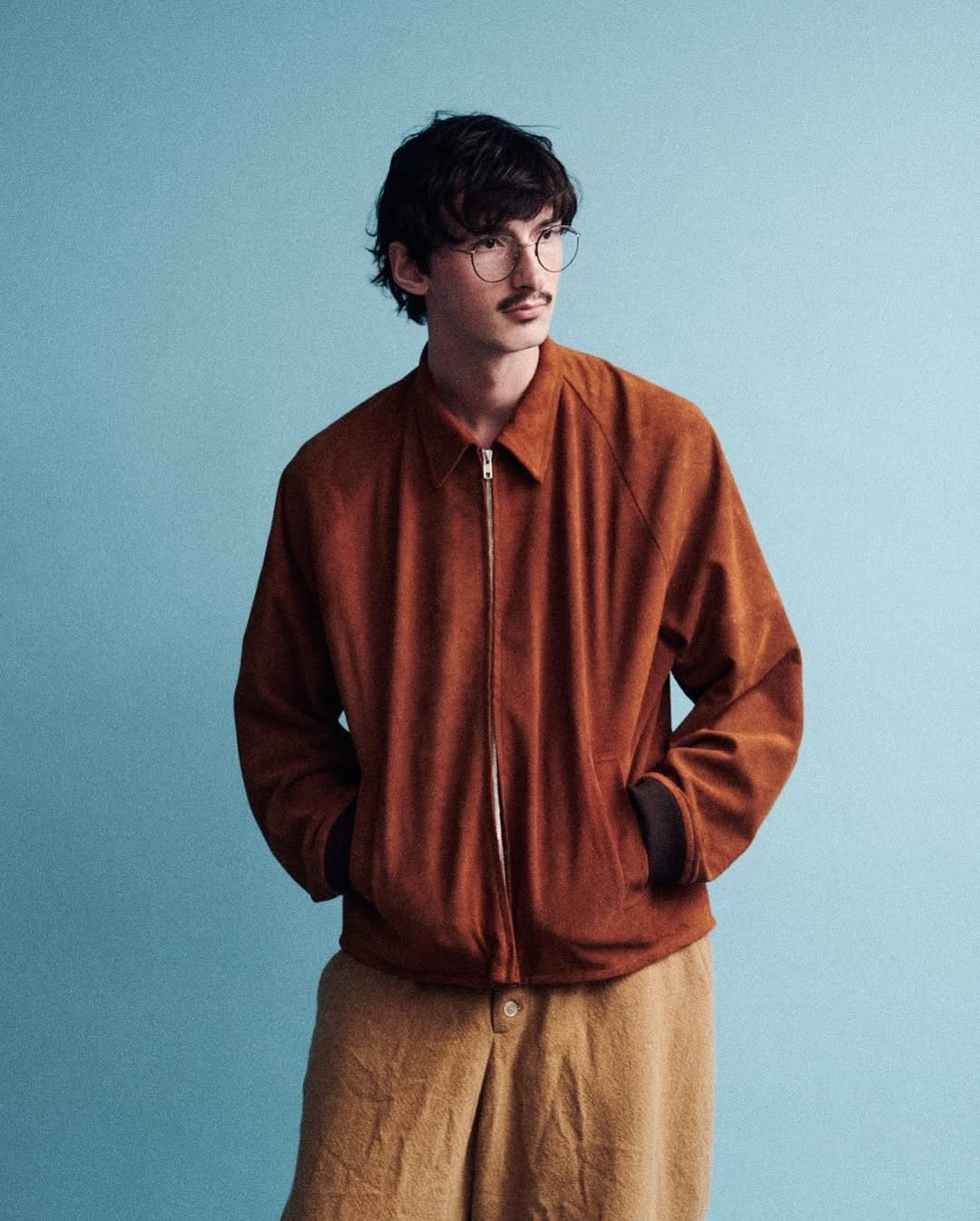 GOAT SUEDE ZIP UP BLOUSON