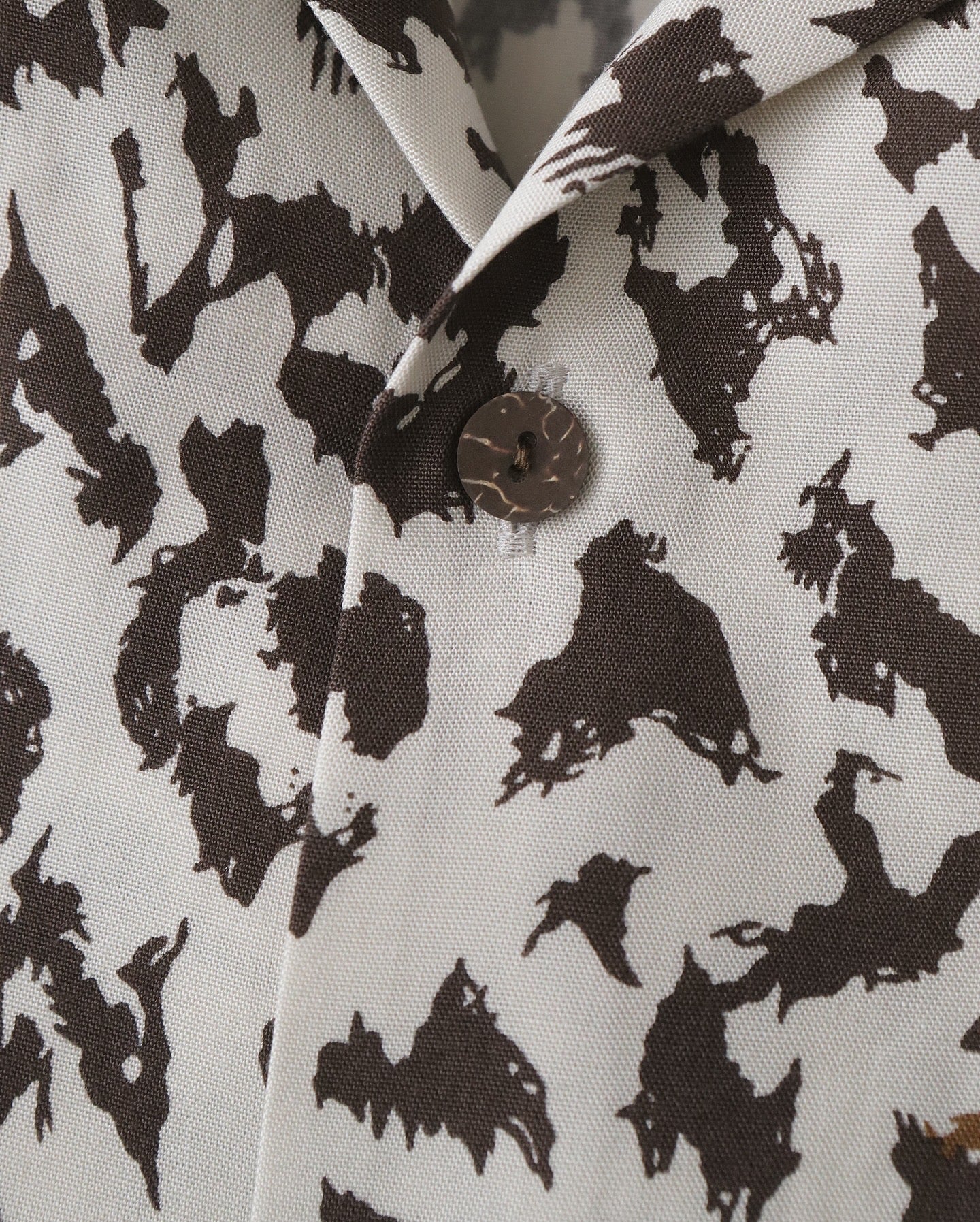LEOPARD OPEN COLLAR SHIRT