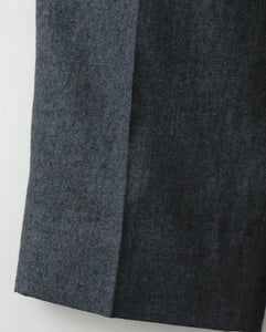 LINEN WOOL TWILL TUCKED EASY PANTS（WOMEN）