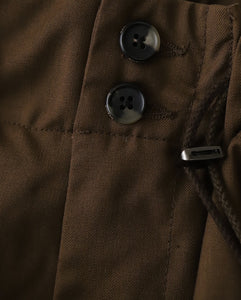 CIRCULAR SHORT PANTS BROWM TWILL
