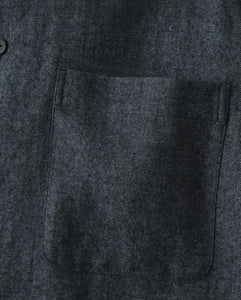 LINEN WOOL TWILL SHIRT JACKET