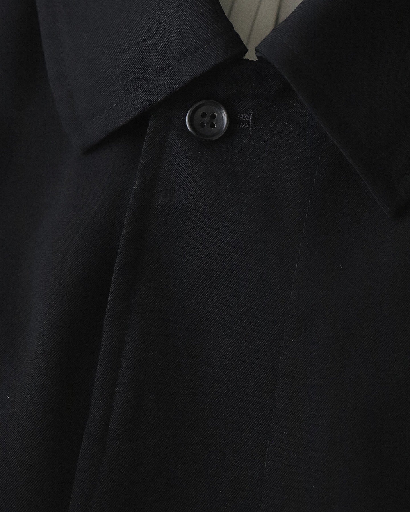 FULLED WOOL GABARDINE OVERSIZED BAL COLLAR COAT