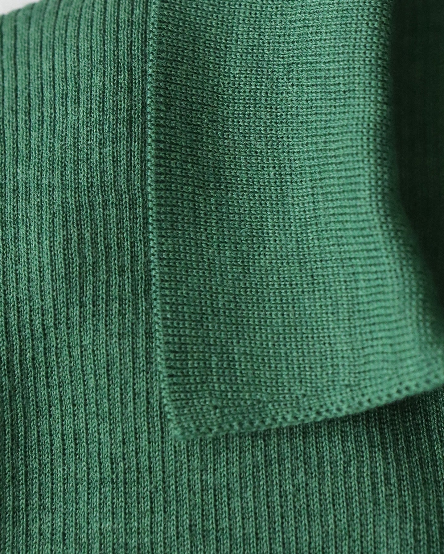 RAMIE WOOL RIB | RIB POLO SWEATER（WOMEN）