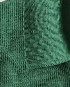 RAMIE WOOL RIB | RIB POLO SWEATER（WOMEN）