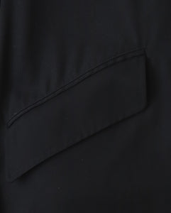 FULLED WOOL GABARDINE OVERSIZED BAL COLLAR COAT