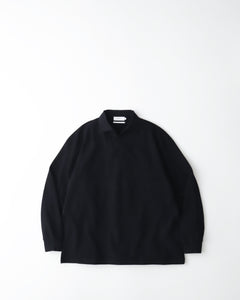 COTTON PIQUE JERSEY L/S SKIPPER POLO