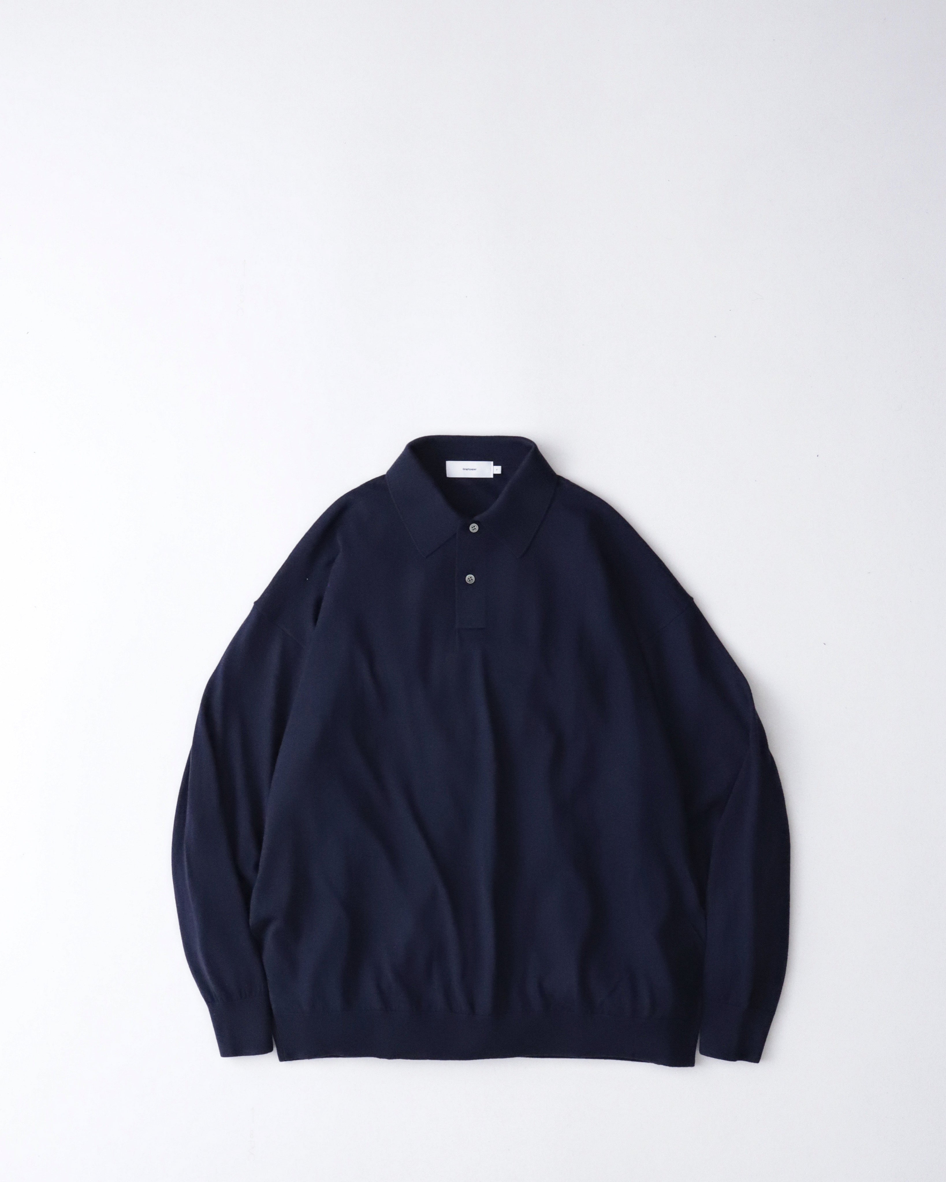 HIGH GAUGE KNIT OVERSIZED L/S POLO