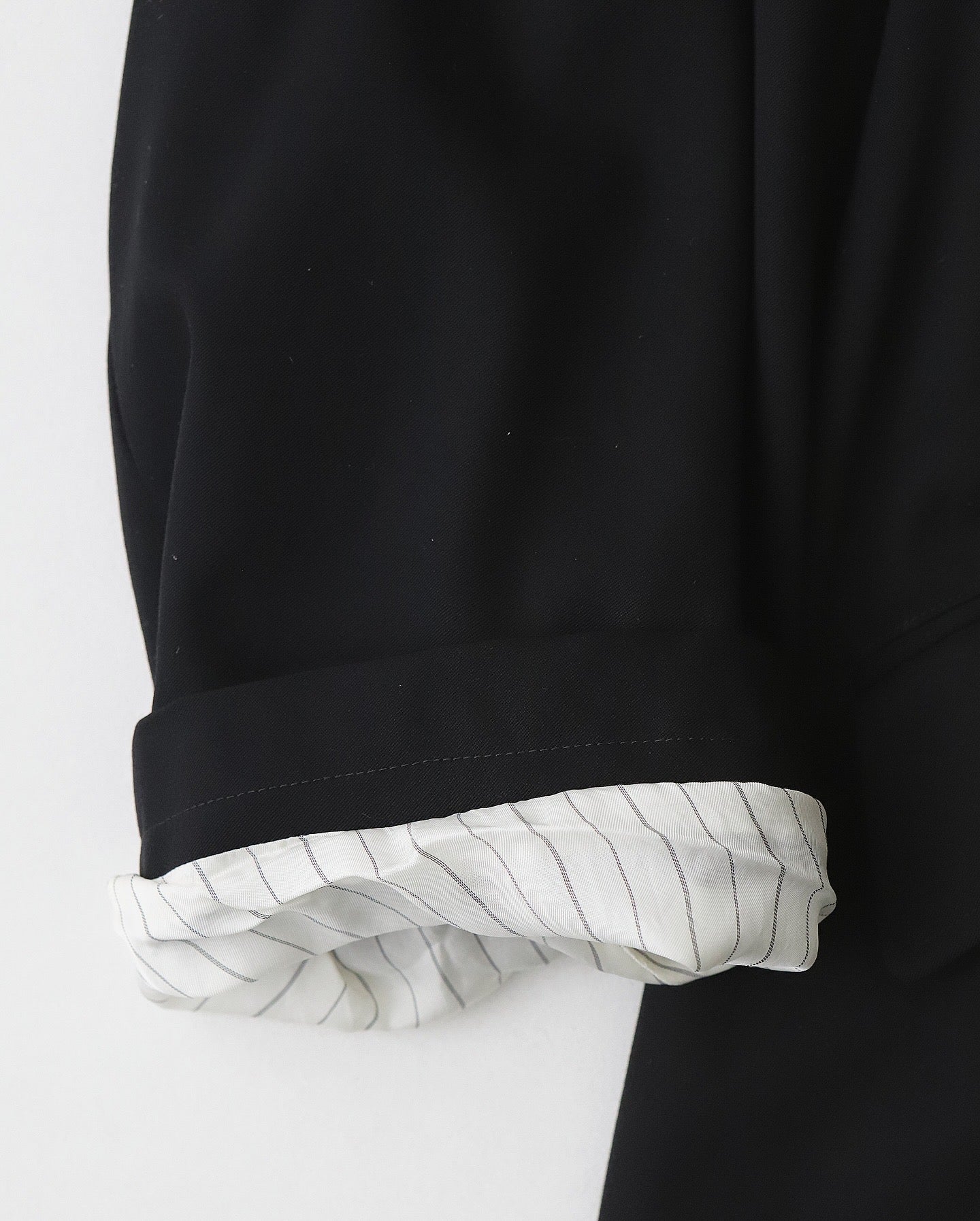 FULLED WOOL GABARDINE OVERSIZED BAL COLLAR COAT