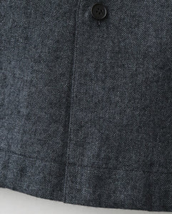 LINEN WOOL TWILL SHIRT JACKET