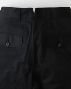 PLEATED BARREL LEG TROUSERS