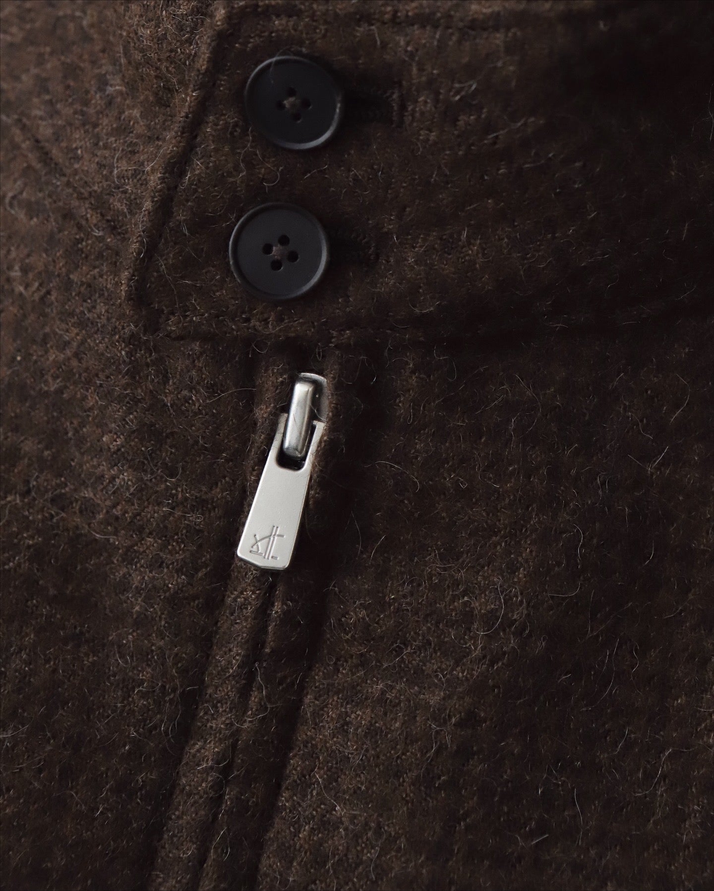 ALPACA HOUND TOOTH HARRINGTON JACKET