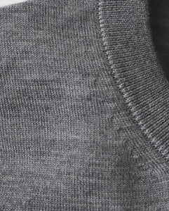WOOL KNIT HENLEY NECK SWEATER