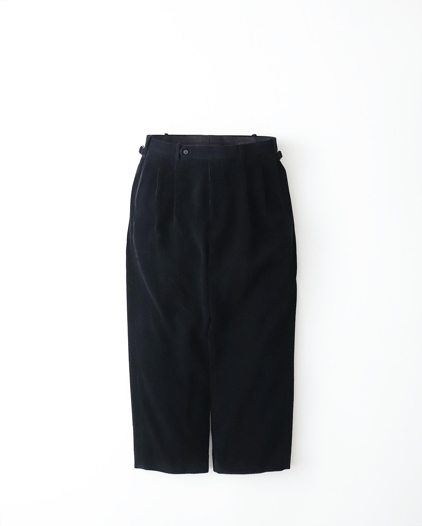 WOOL CORDUROY WIDE TAPERED TROUSERS