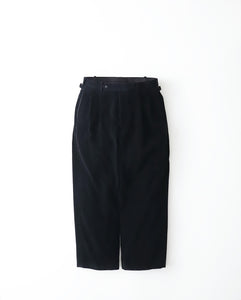 WOOL CORDUROY WIDE TAPERED TROUSERS
