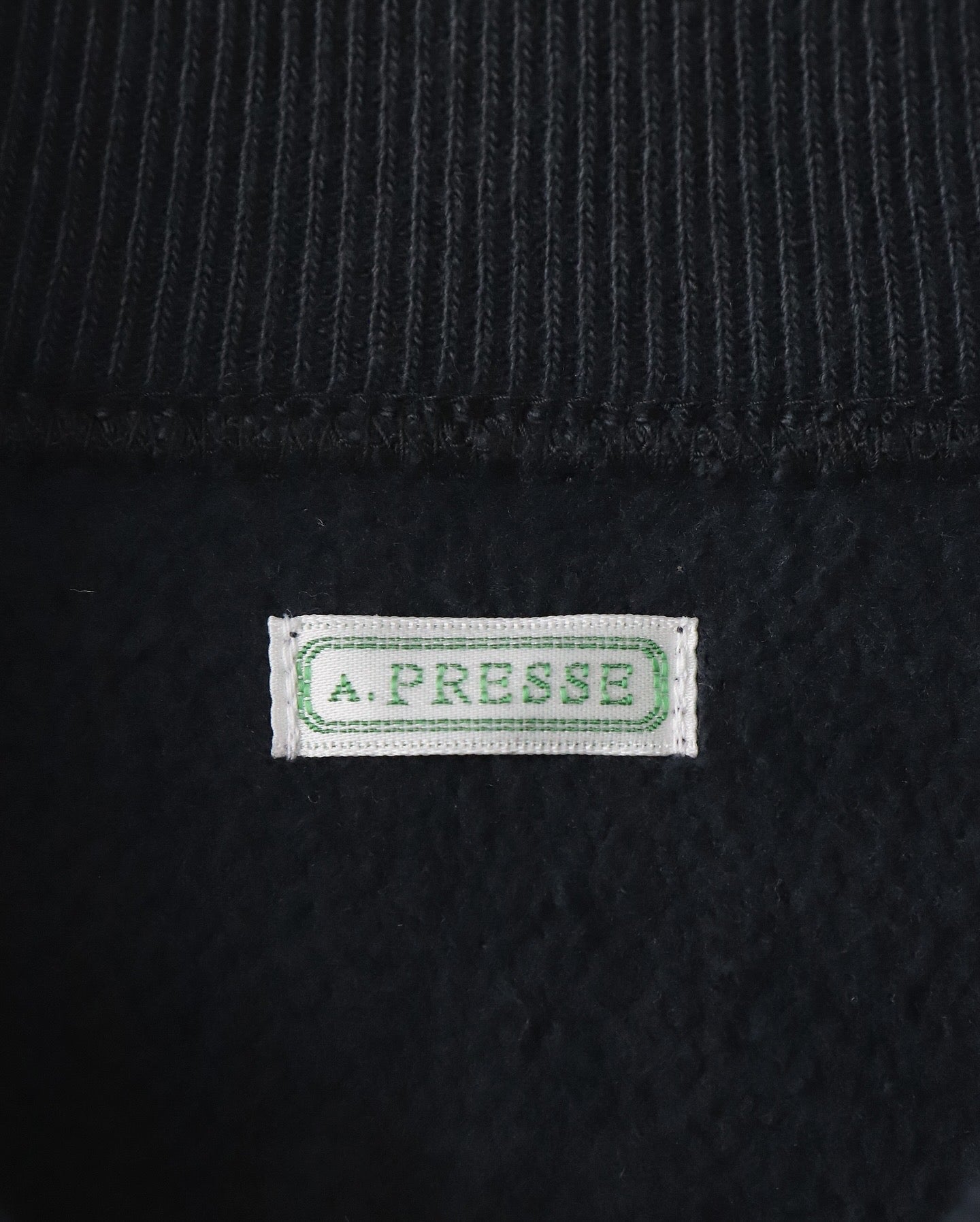 VINTAGE HALF ZIP RIB COLLAR SWEATSHIRT