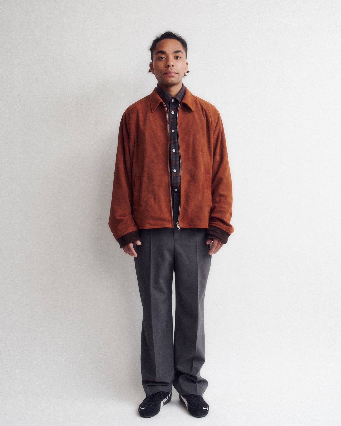 GOAT SUEDE ZIP UP BLOUSON