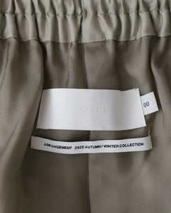 SILICON POPLIN TWO TUCK EASY WIDE PANTS（WOMEN）