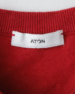 GARMENT DYED CASHMERE SILK CREWNECK CARDIGAN（WOMEN）