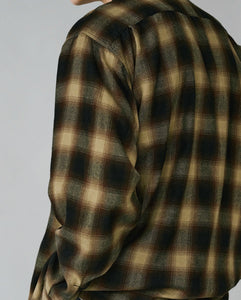 SUPER 120’S WOOL CHECK OPEN SHIRT