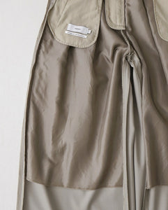 TECHNO WOOL NYLON TWO TUCK WIDE PANTS（WOMEN）