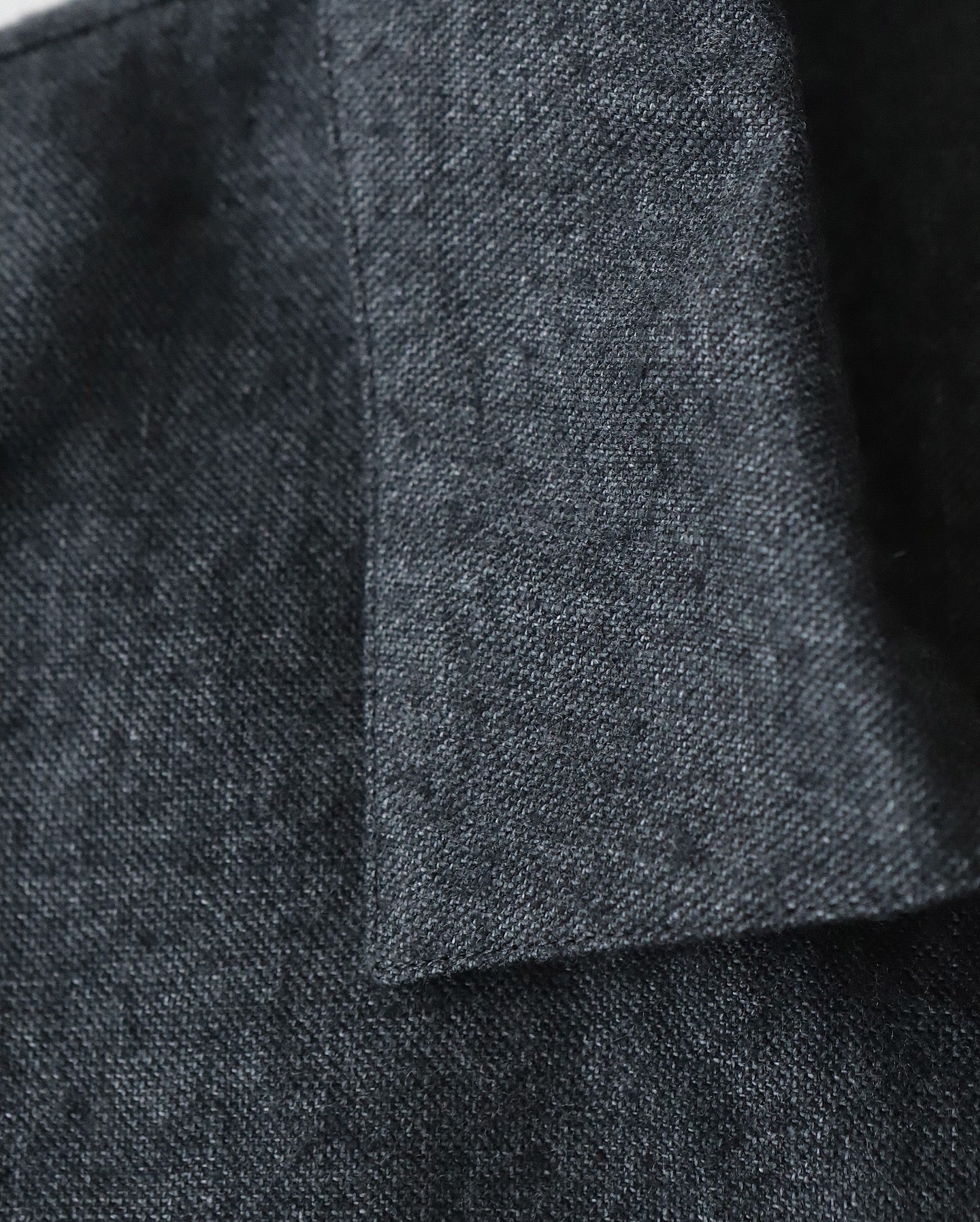 LINEN WOOL TWILL SHIRT JACKET