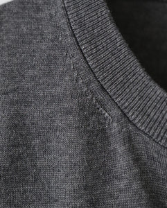 GARMENT DYED CASHMERE SILK CREWNECK CARDIGAN（WOMEN）