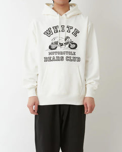 WHITE MOTORCYCLE BEARS CLUB HOODIE